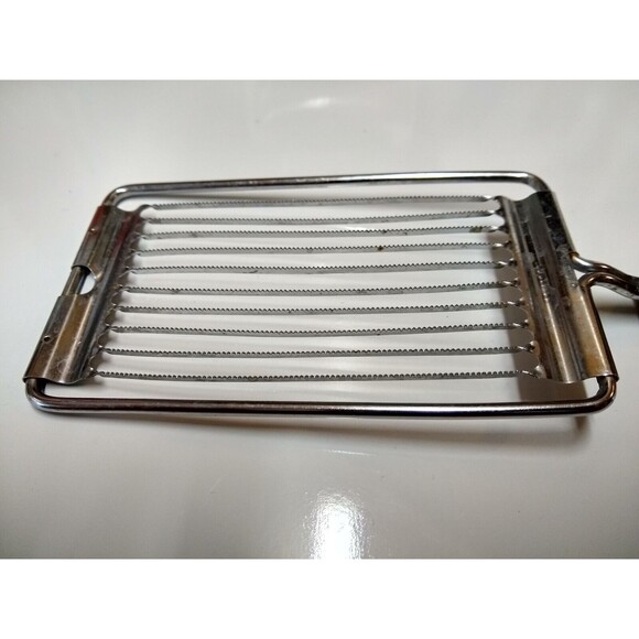 Vintage Ekco 10 Blade Miracle Cheese Slicer w/ Wood Handle (Made in USA) - Picture 4 of 7